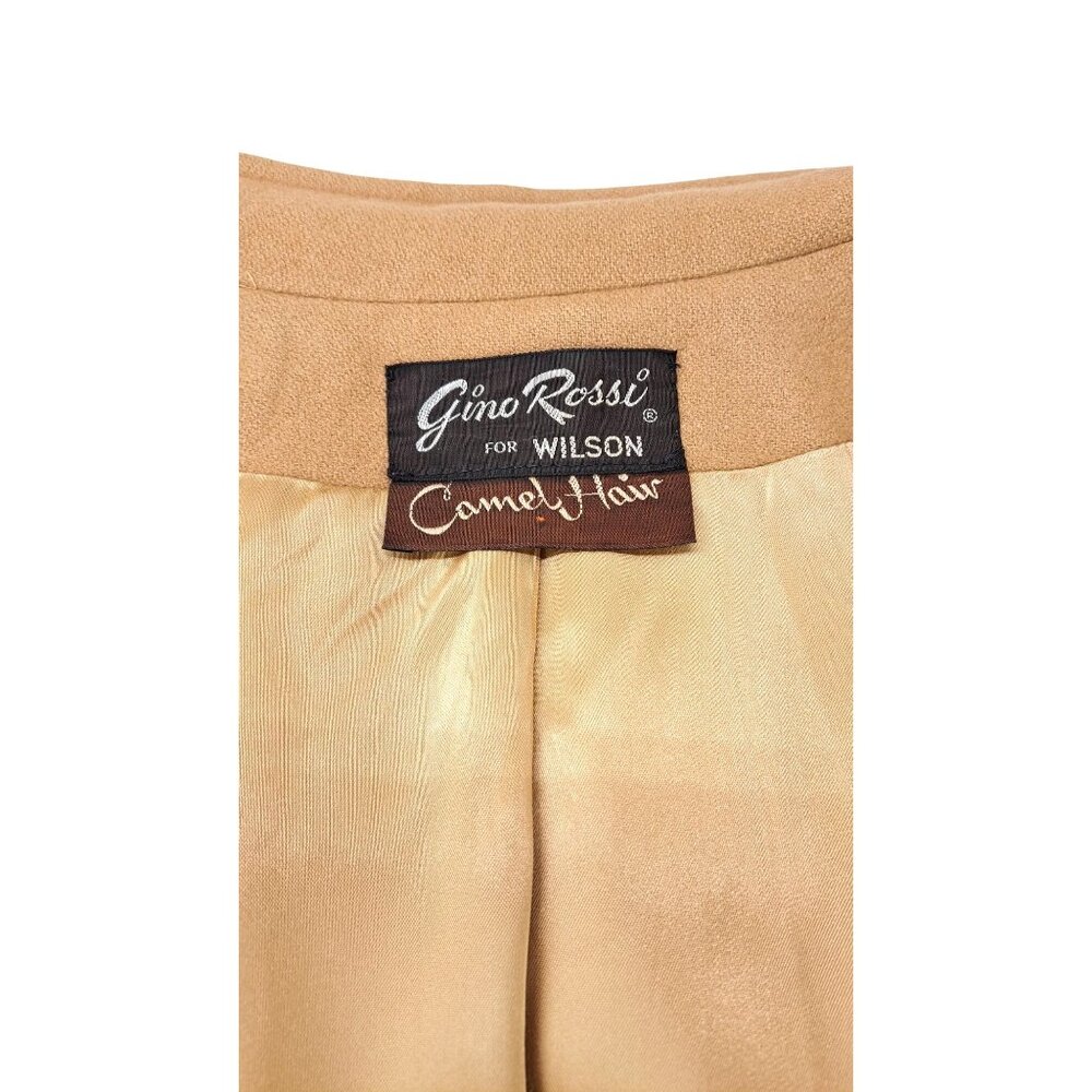 Vintage Gino Rossi For Wilson Camel Hair Coat Women Size 12 Pockets Button Front - Picture 4 of 13